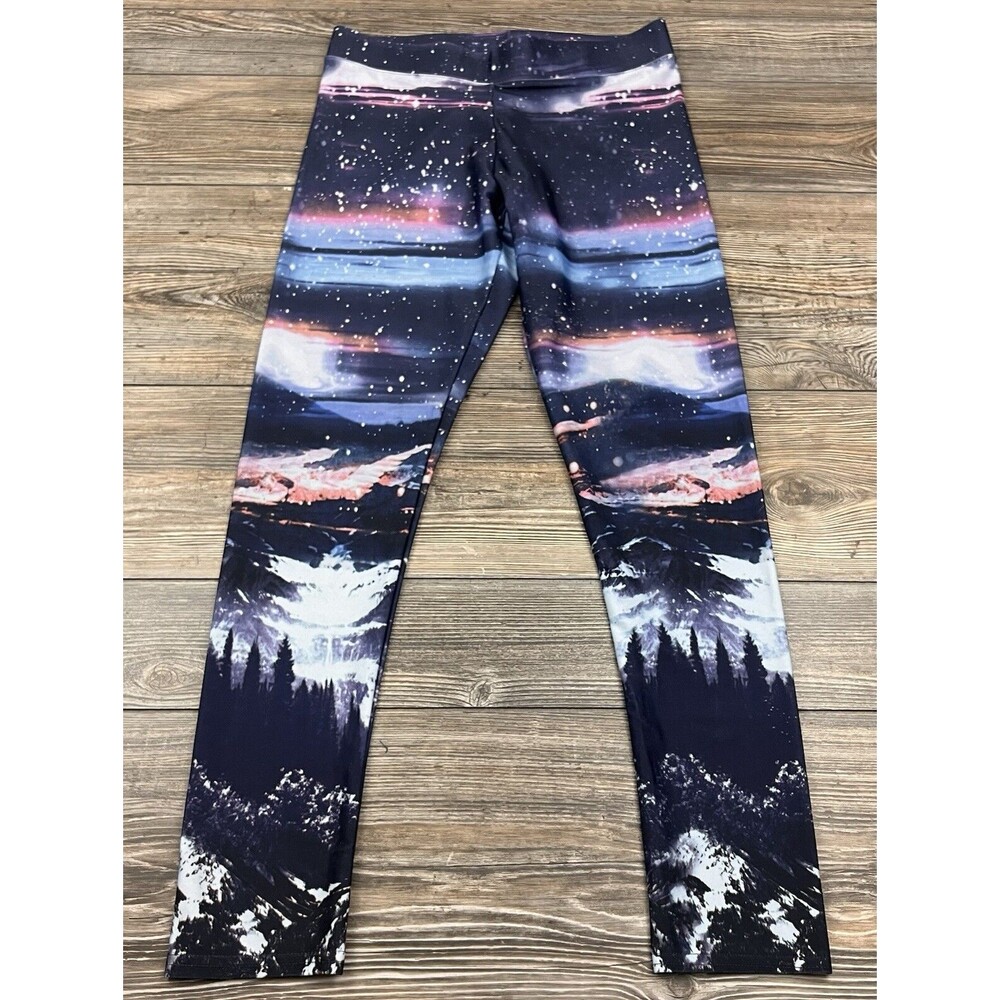 American Eagle Legging Pants Womens M Galaxy Space Hi Rise Stretch Athleisure